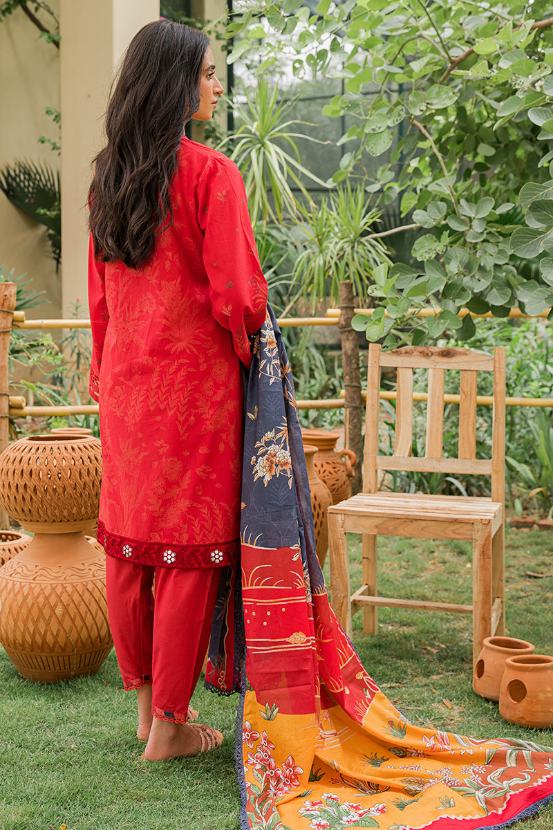 Cross Stitch Unstitched 3 Piece Safron Glow Royalfashion