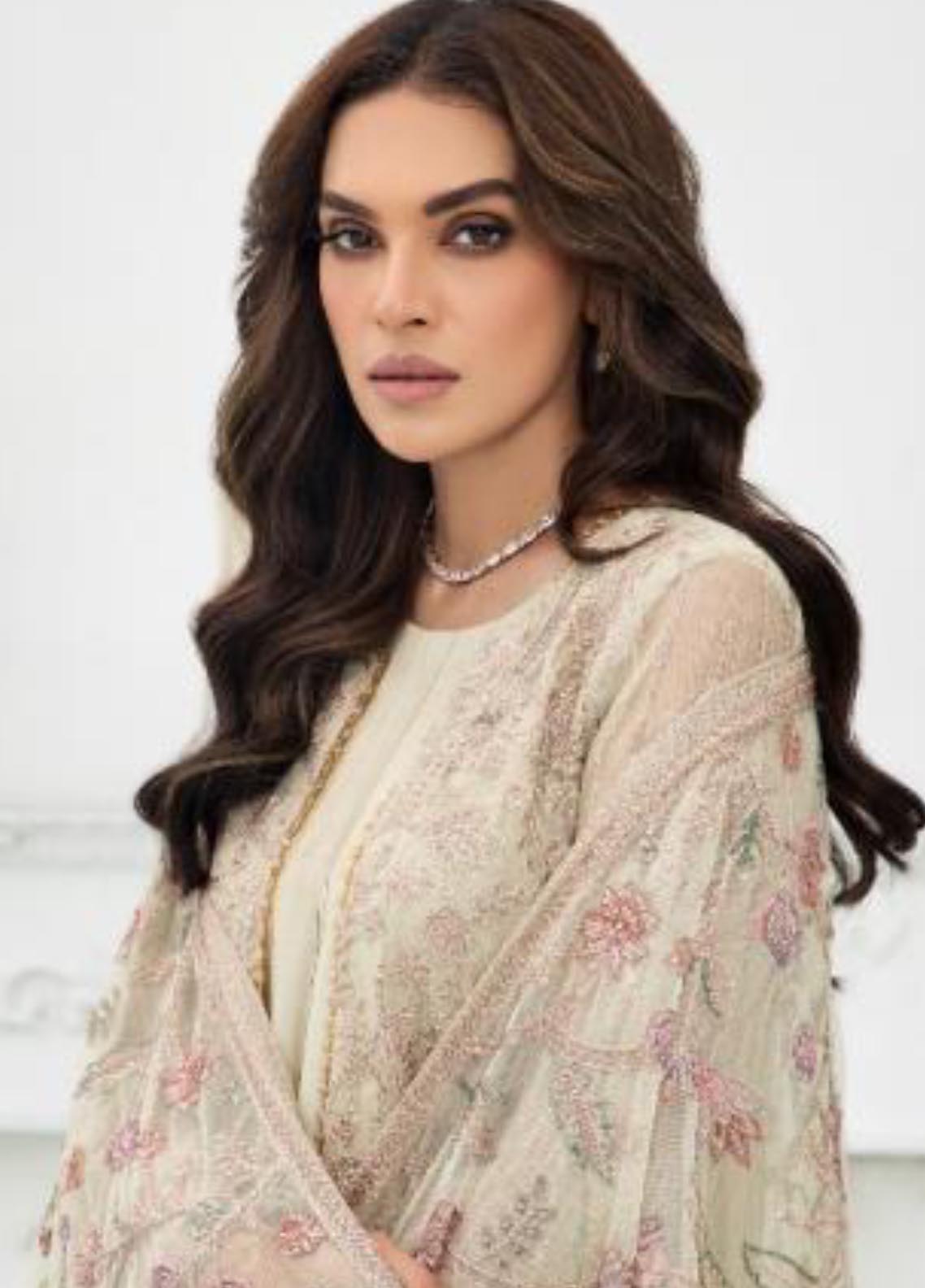 Zarif Embroidered Net Unstitched 3 Piece Suit - 02 Zarif Embroidered Net Unstitched 3 Piece Suit - 02