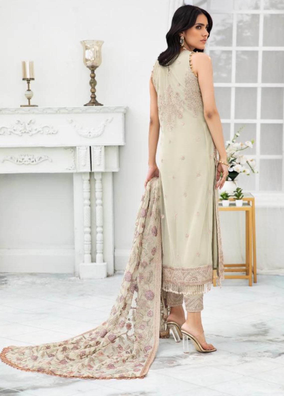 Zarif Embroidered Net Unstitched 3 Piece Suit - 02 Zarif Embroidered Net Unstitched 3 Piece Suit - 02