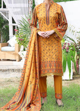Jhalak By VS Textile Embroidered Linen Unstitched 3 Piece Suit - 02