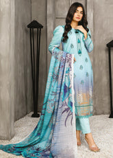 Mizaaj By Aalaya Embroidered Staple Dabi Unstitched 3 Piece Suit - 02