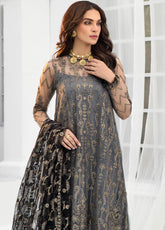 Zarif Embroidered Net Unstitched 3 Piece Suit - 03