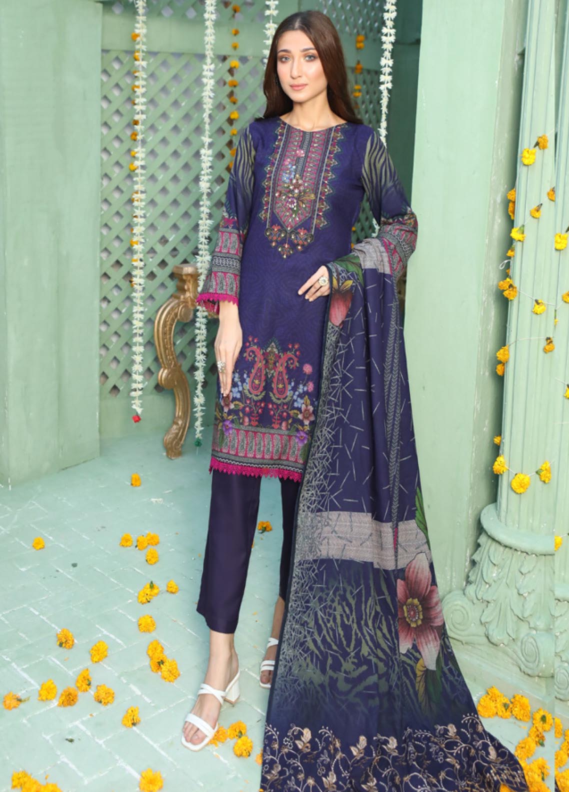 D#03 MTF Flora Dhanak Handwork Collection 1022 D#03 MTF Flora Dhanak Handwork Collection 1022