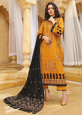 Chantilly De Lace By Aalaya Embroidered Slub Unstitched 3 Piece Suit - 03