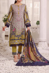 Aiza By VS Textile Embroidered Lawn Unstitched 3 Piece Suit - 04