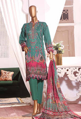 HZ Unstitched 3 Piece D#1177B