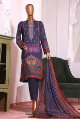 HZ Unstitched 3 Piece D#1176B