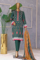 HZ Unstitched 3 Piece D#121