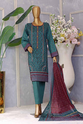 HZ Unstitched 3 Piece D#207