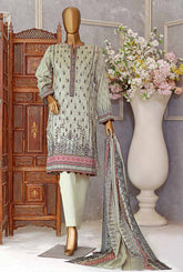 HZ Unstitched 3 Piece D#135