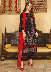 Chantilly De Lace By Aalaya Embroidered Slub Unstitched 3 Piece Suit - 05