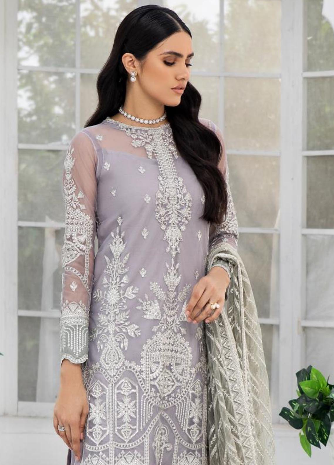Zarif Embroidered Net Unstitched 3 Piece Suit - 06 Zarif Embroidered Net Unstitched 3 Piece Suit - 06