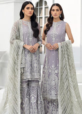 Zarif Embroidered Net Unstitched 3 Piece Suit - 06