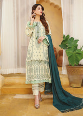 Chantilly De Lace By Aalaya Embroidered Slub Unstitched 3 Piece Suit - 06