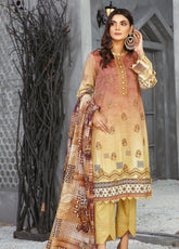 Mizaaj By Aalaya Embroidered Staple Dabi Unstitched 3 Piece Suit - 06
