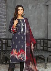 Mizaaj By Aalaya Embroidered Staple Dabi Unstitched 3 Piece Suit - 07