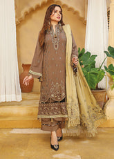 Chantilly De Lace By Aalaya Embroidered Slub Unstitched 3 Piece Suit - 08