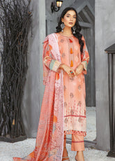 Mizaaj By Aalaya Embroidered Staple Dabi Unstitched 3 Piece Suit - 08