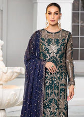 Zarif Embroidered Net Unstitched 3 Piece Suit - 09