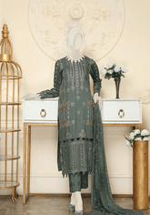 Huse By Humdum Embroidered Viscose Unstitched 3 Piece Suit - 10