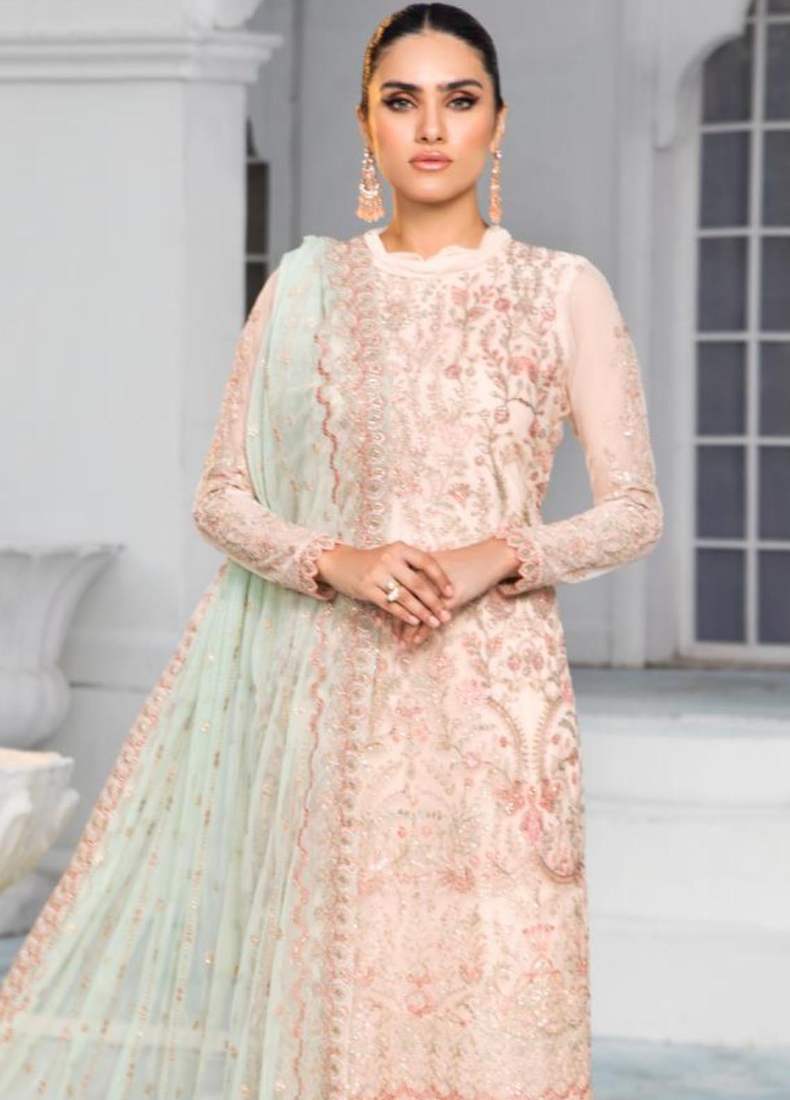 Zarif Embroidered Net Unstitched 3 Piece Suit - 10 Zarif Embroidered Net Unstitched 3 Piece Suit - 10