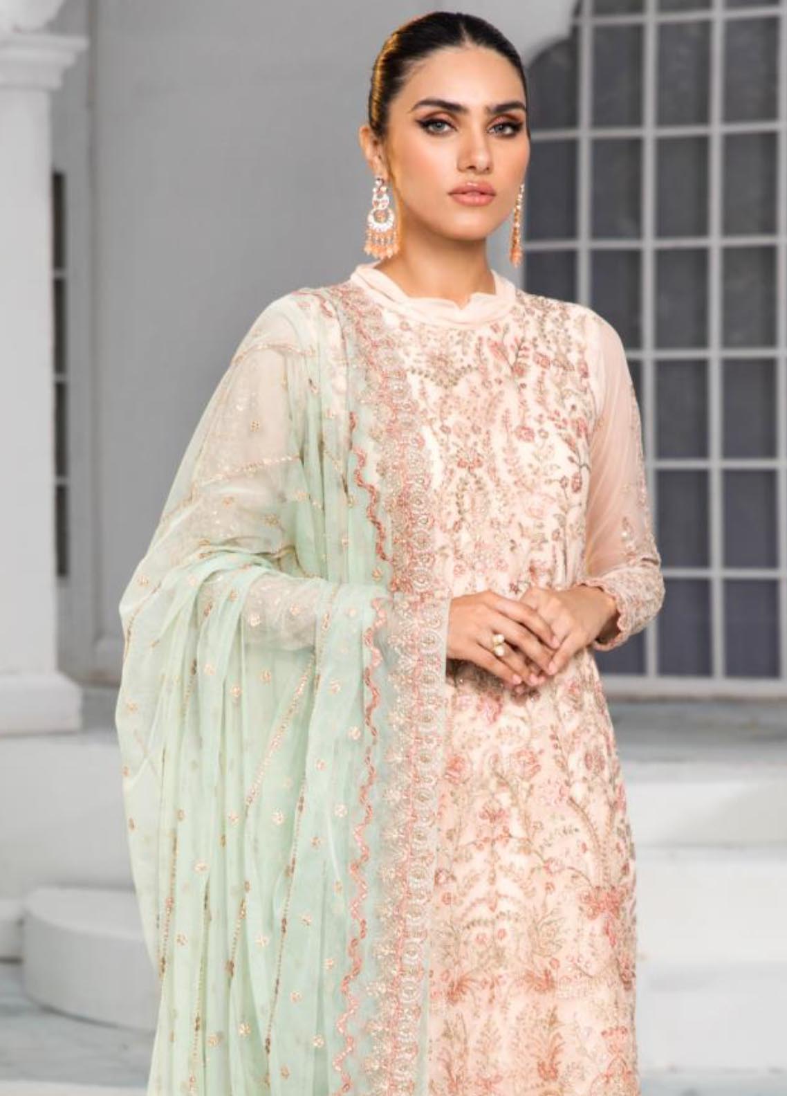 Zarif Embroidered Net Unstitched 3 Piece Suit - 10 Zarif Embroidered Net Unstitched 3 Piece Suit - 10