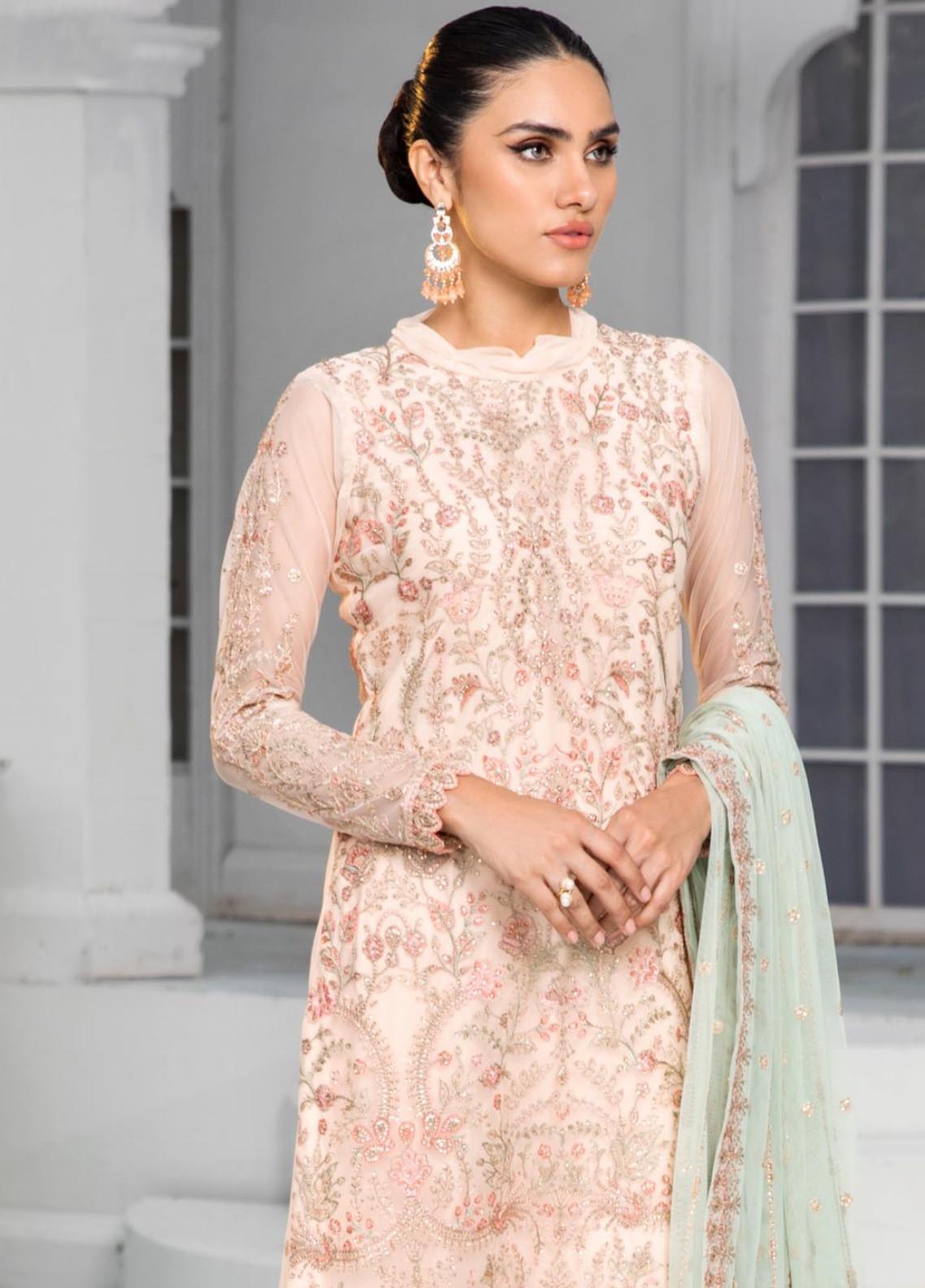Zarif Embroidered Net Unstitched 3 Piece Suit - 10 Zarif Embroidered Net Unstitched 3 Piece Suit - 10