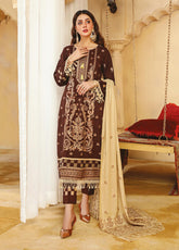 Chantilly De Lace By Aalaya Embroidered Slub Unstitched 3 Piece Suit - 10