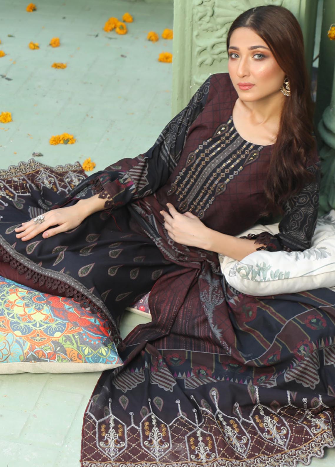 D#10 MTF Flora Dhanak Handwork Collection 1022 D#10 MTF Flora Dhanak Handwork Collection 1022