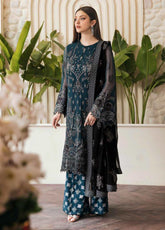 La Florencia By Flossie Embroidered Chiffon Unstitched 3 Piece Suit - 07