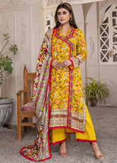 D#1B AlZohaib Anum Printed Lawn 3Pc 123