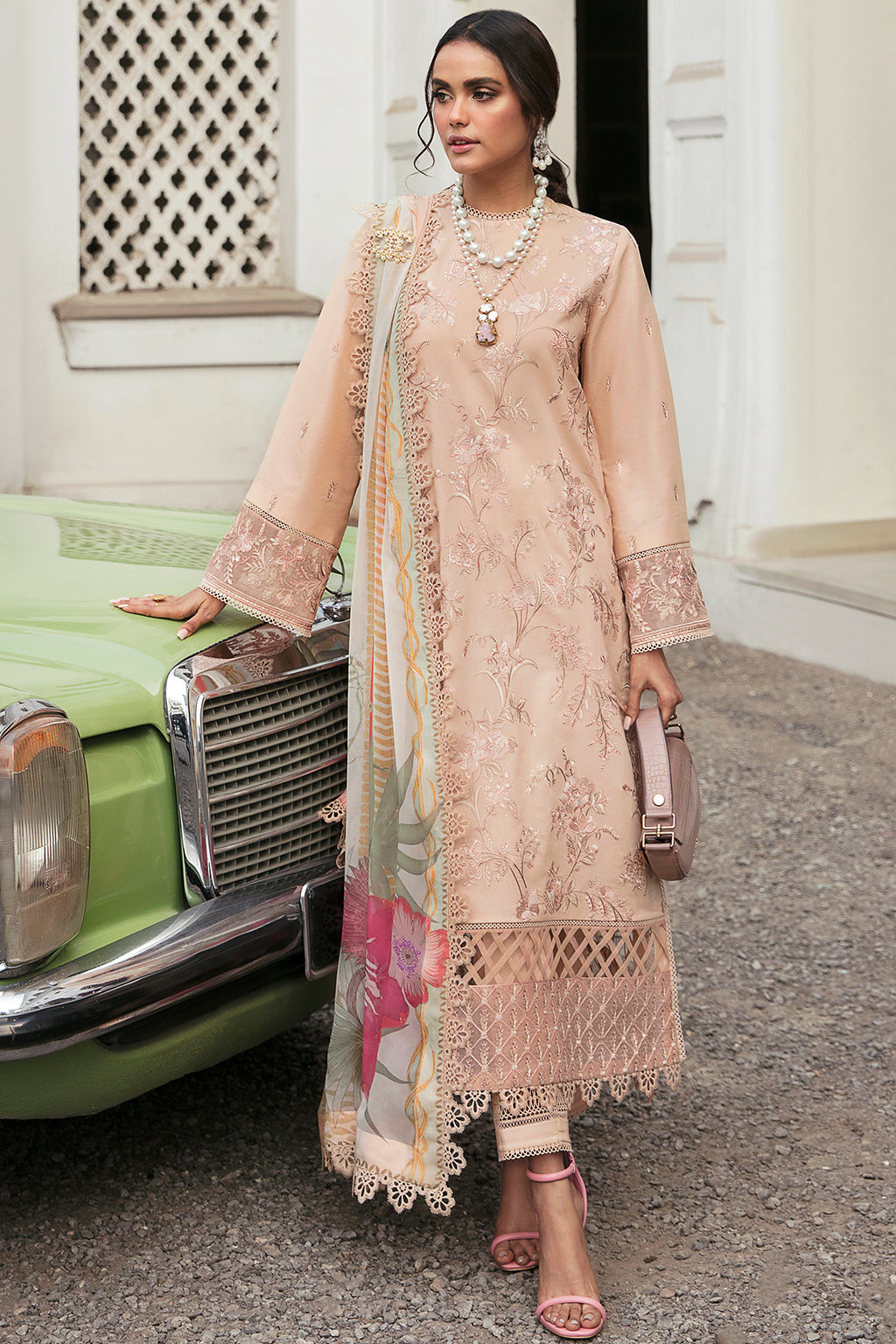 Lamhay By Afrozeh Embroidered Lawn Unstitched 3 Piece Suit - 09 Lamhay By Afrozeh Embroidered Lawn Unstitched 3 Piece Suit - 09