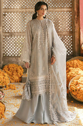 Dhoop Kinaray By Afrozeh Embroidered Net Unstitched 3 Piece Suit - ZOHRA