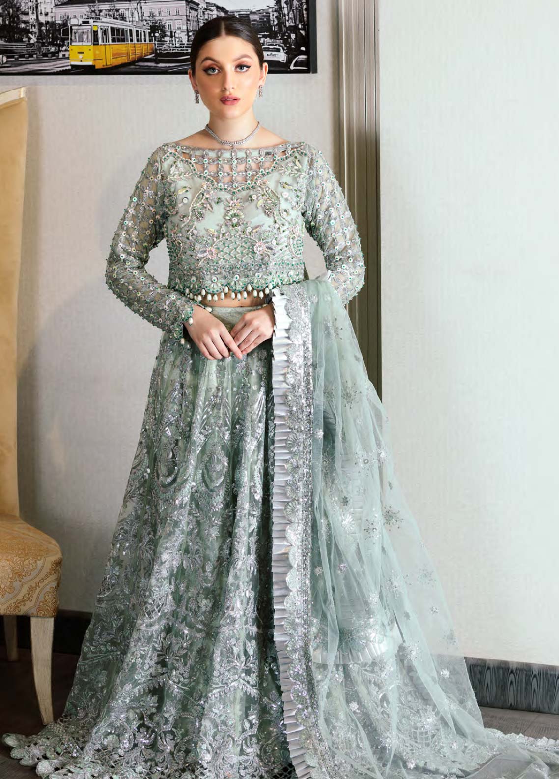 Mahermah By Emaan Adeel Embroidered Net Unstitched 3 Piece Suit - 301 Mahermah By Emaan Adeel Embroidered Net Unstitched 3 Piece Suit - 301