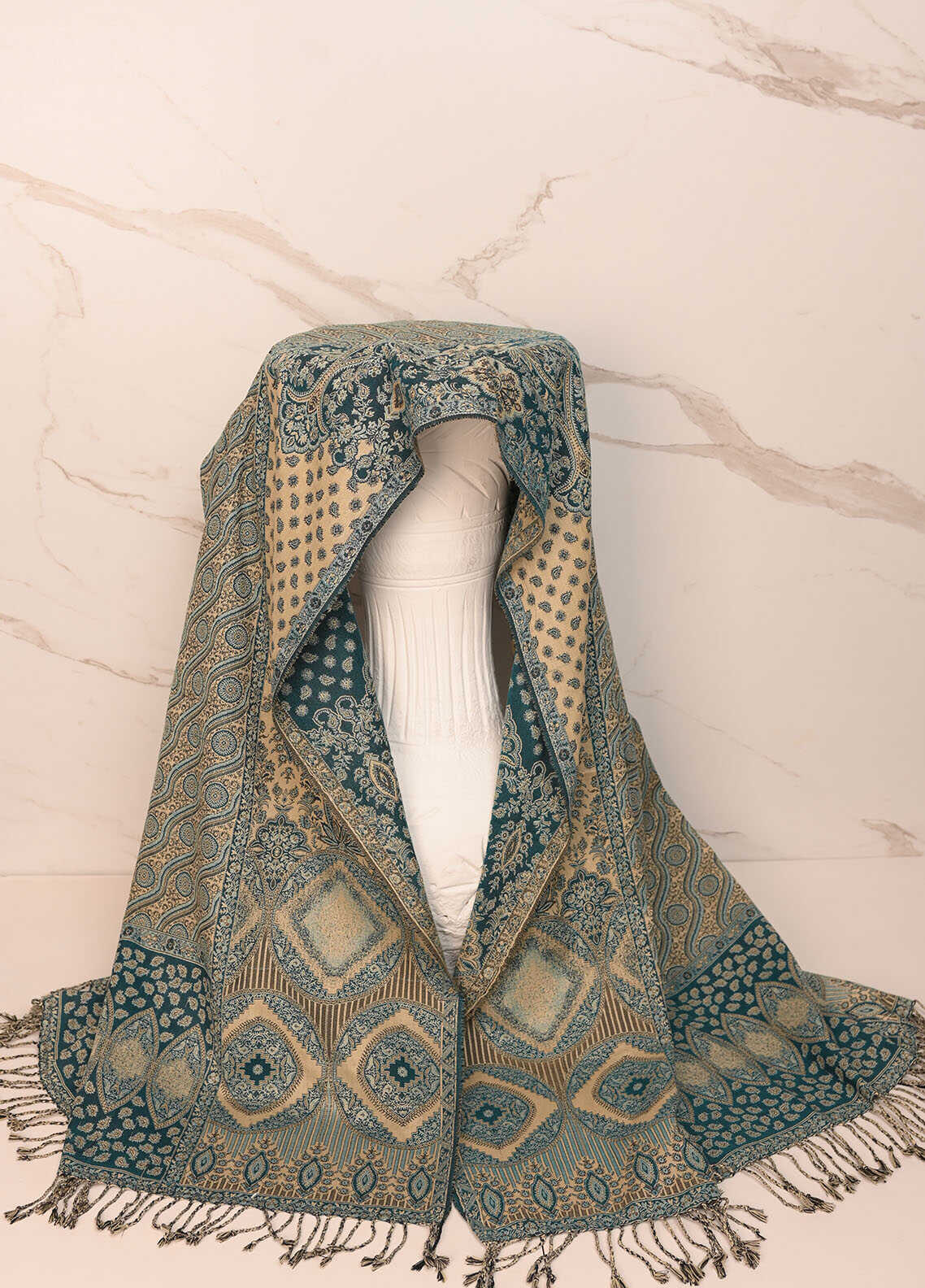 Royal Fashion Embroidered Woolen Shawl - RF23SH A6J063 Royal Fashion Embroidered Woolen Shawl - RF23SH A6J063