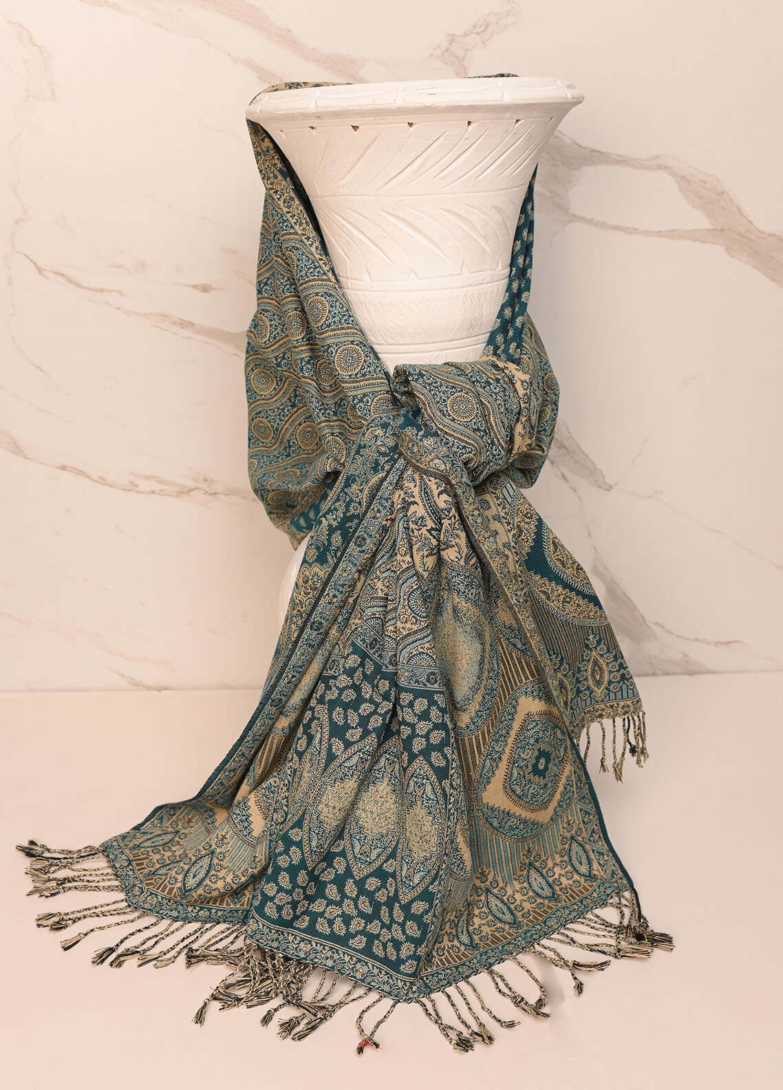 Royal Fashion Embroidered Woolen Shawl - RF23SH A6J063 Royal Fashion Embroidered Woolen Shawl - RF23SH A6J063