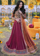 Mastani By Qalamkar Embroidered Raw Silk Unstitched 3 Piece Suit - 06