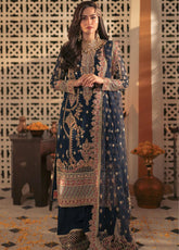 Mastani By Qalamkar Embroidered Cotton Net Unstitched 3 Piece Suit - 08