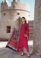 D#2A Maria B M Print Desert Rose Fall Collection 1022 Dark Pink