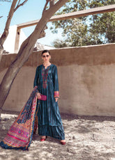 D#2B Maria B M Print Desert Rose Fall Collection 1022 Blue