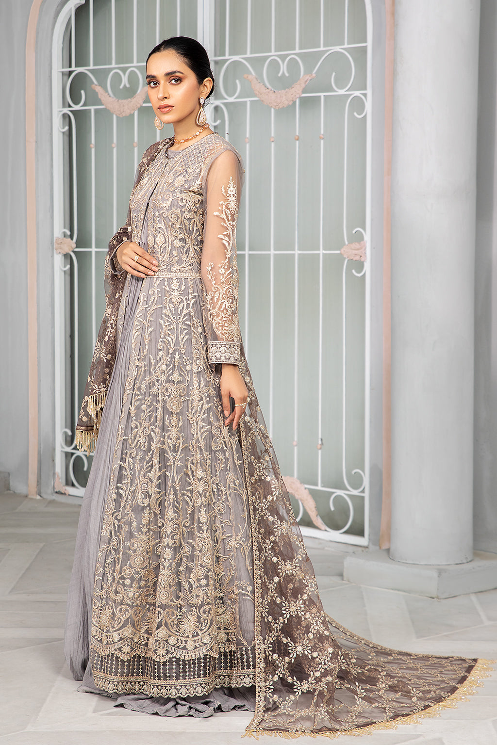 Bahaar by Zarif Embroidered Net Unstitched 3 Piece Suit - ZB 04 MERIAH Bahaar by Zarif Embroidered Net Unstitched 3 Piece Suit - ZB 04 MERIAH