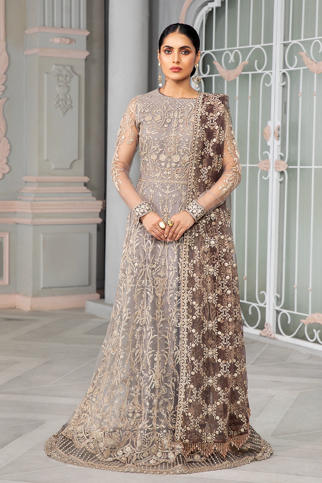 Bahaar by Zarif Embroidered Net Unstitched 3 Piece Suit - ZB 04 MERIAH Bahaar by Zarif Embroidered Net Unstitched 3 Piece Suit - ZB 04 MERIAH