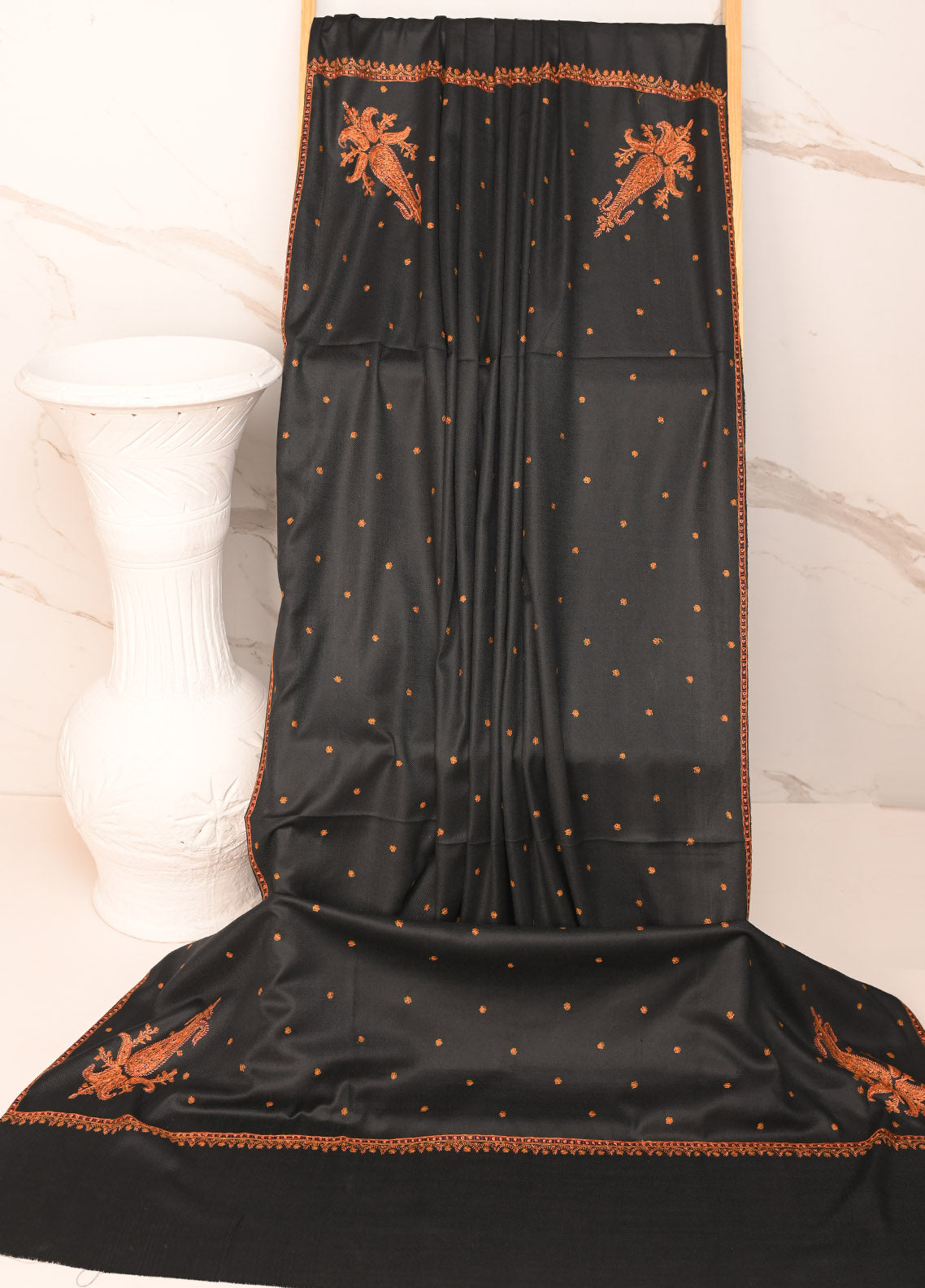 Royal Fashion Embroidered Woolen Shawl - RF23SH 0106S022 Royal Fashion Embroidered Woolen Shawl - RF23SH 0106S022