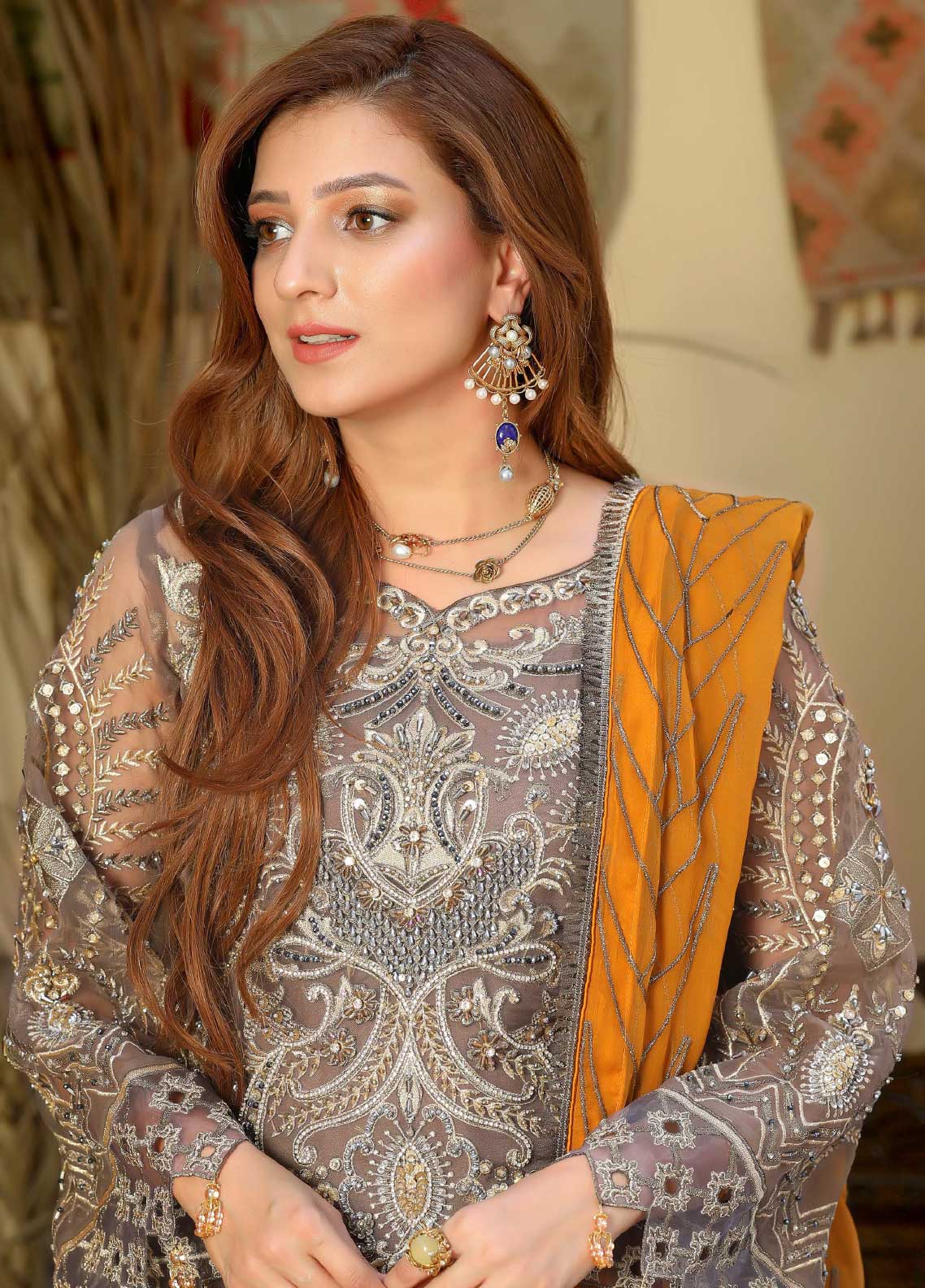 Areesha Embroidered Organza Unstitched 3 Piece Suit - 02 Areesha Embroidered Organza Unstitched 3 Piece Suit - 02