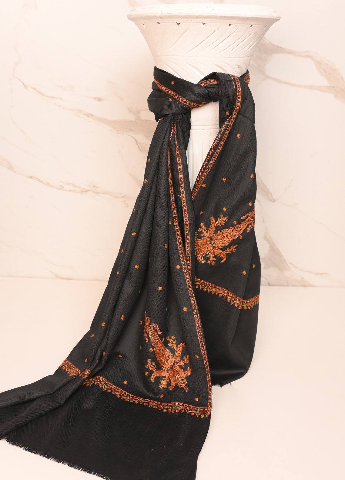 Royal Fashion Embroidered Woolen Shawl - RF23SH 0106S022 Royal Fashion Embroidered Woolen Shawl - RF23SH 0106S022