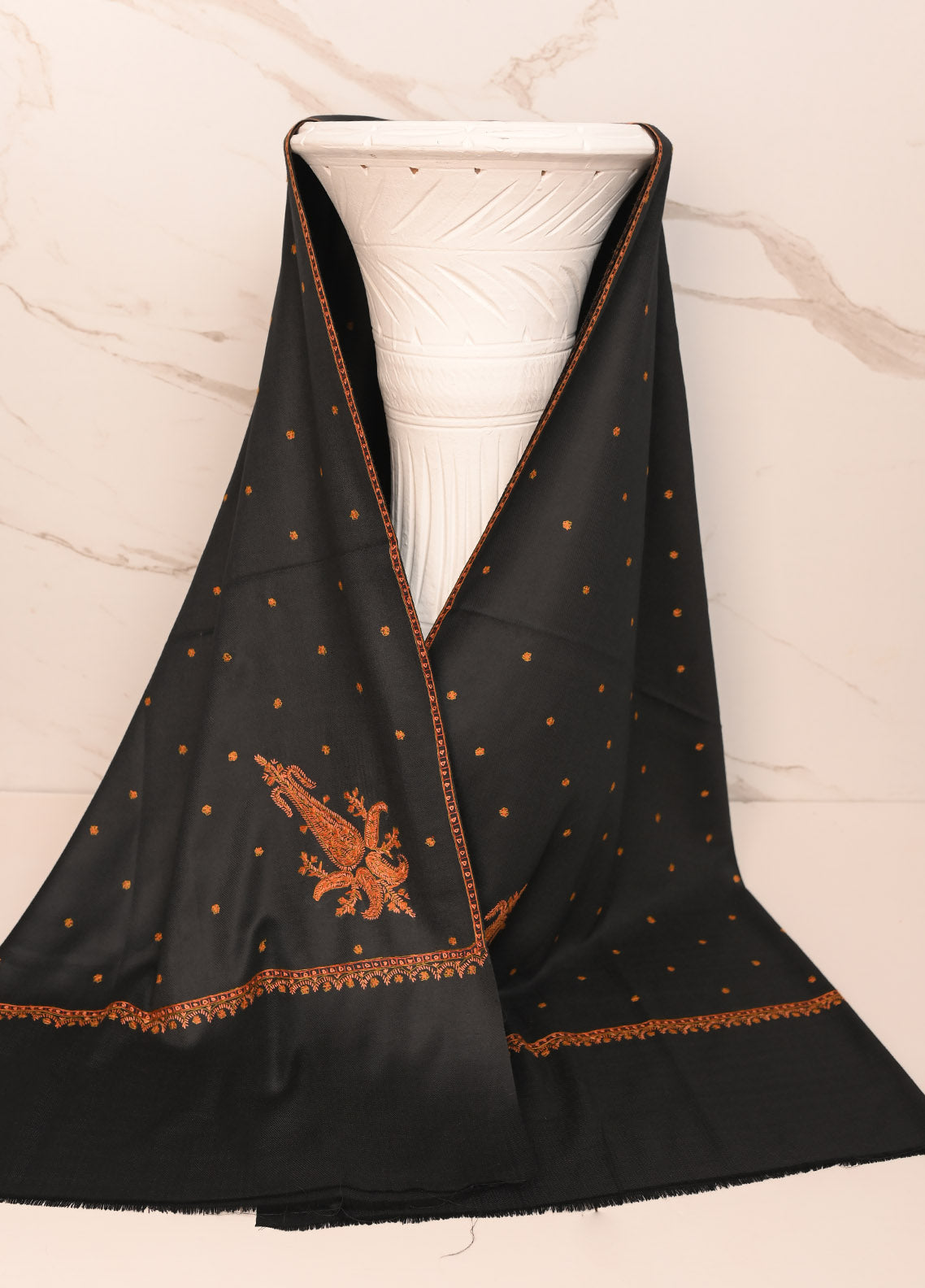 Royal Fashion Embroidered Woolen Shawl - RF23SH 0106S022 Royal Fashion Embroidered Woolen Shawl - RF23SH 0106S022