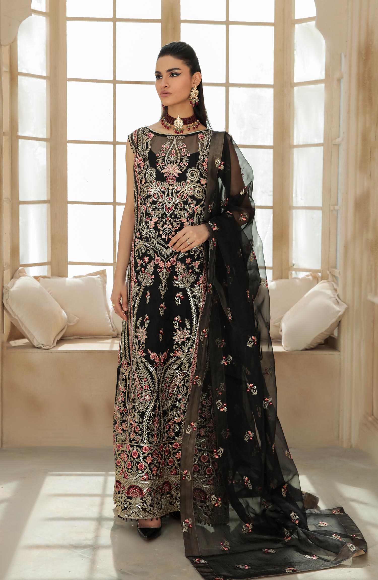 Maryum N Maria Unstitched 3 Piece Seyah Maryum N Maria Unstitched 3 Piece Seyah