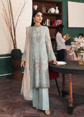 La Florencia By Flossie Embroidered Chiffon Unstitched 3 Piece Suit - 10