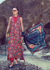 D#3A Maria B M Print Desert Rose Fall Collection 1022 Red