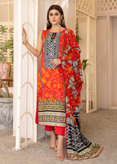 D#3C AlZohaib Anum Printed Lawn 3Pc 123